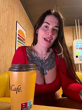 TattooGirlAlia — Boobs show in the macdonalds